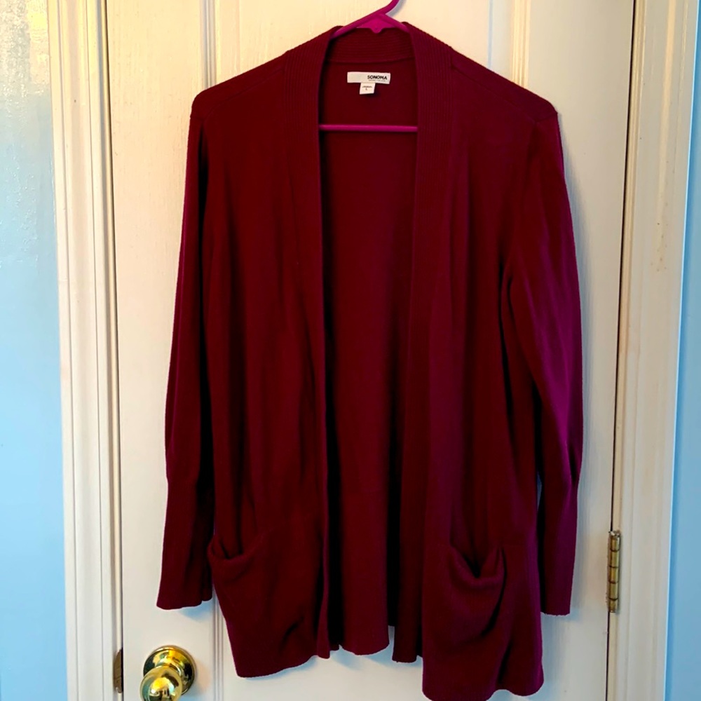 Burgundy Cardigan